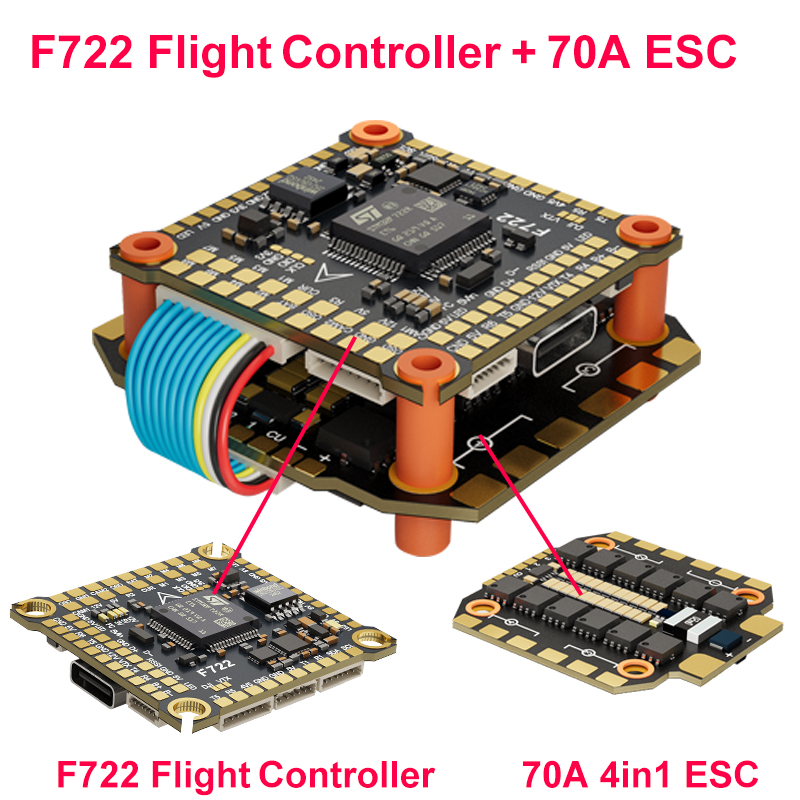 Drone Power Distribution Board - ชุดควบคุมการบิน DAKEFPV F722 60A Stack ICM42688P