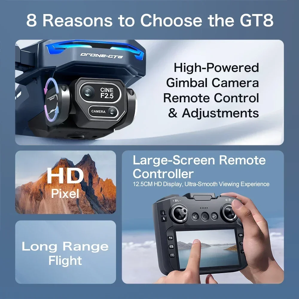 Drone 4K HD GT8 กล้องหลีกเลี่ย - Jjrc Drone X12 บทวิจารณ์และราคา